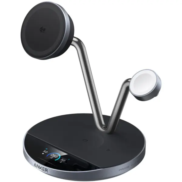 Anker Incarcator Wireless Anker Prime 3-in-1 MagGo AirCool, Qi2 25W, Negru
