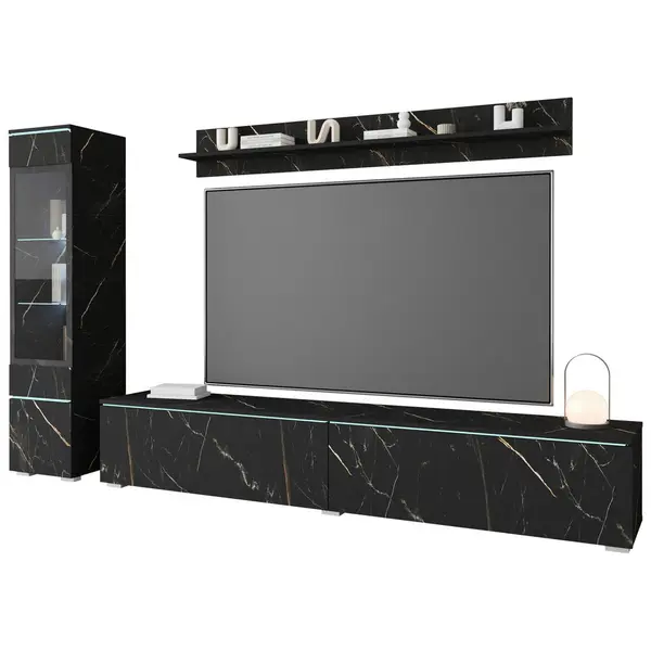 Ansamblu Mobilier Camera De Z, 3 piese, ardeziu, 210/130/33 cm