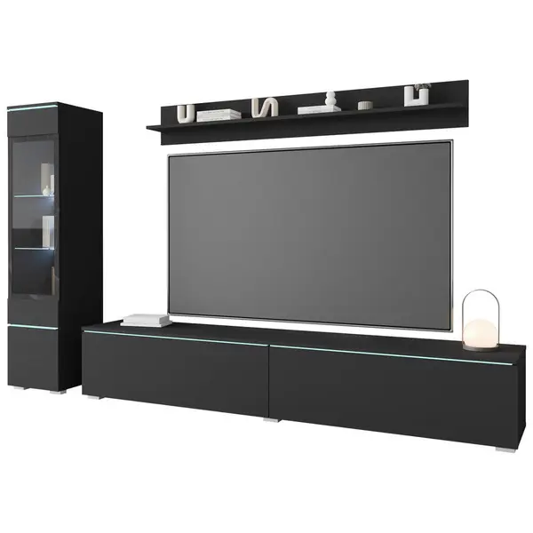 Ansamblu Mobilier Camera De Z, 3 piese, grafit, 210/130/33 cm
