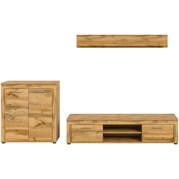 Ansamblu Mobilier Camera De Z, 3 piese, stejar Wotan, 255/159/35 cm