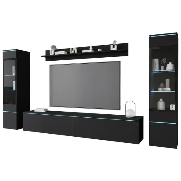 Ansamblu Mobilier Camera De Z, 4 piese, grafit, 240/130/33 cm