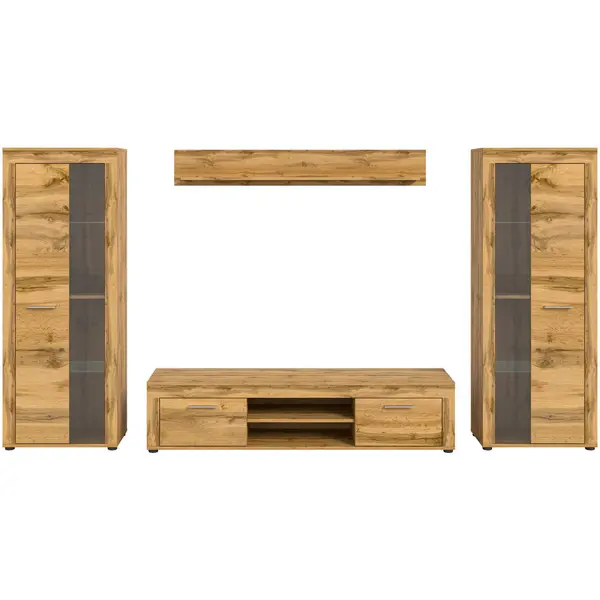 Ansamblu Mobilier Camera De Z, 4 piese, stejar Wotan, 310/159/35 cm