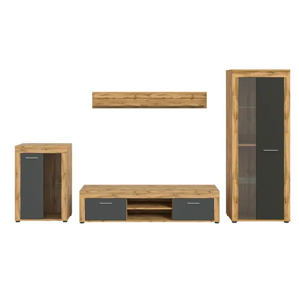Ansamblu Mobilier Camera De Z, 4 piese, stejar Wotan, 310/169/35 cm