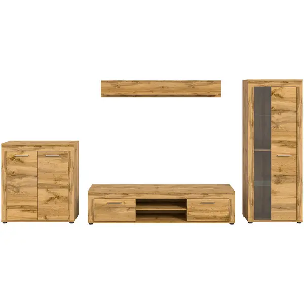 Ansamblu Mobilier Camera De Z, 4 piese, stejar Wotan, 330/159/35 cm