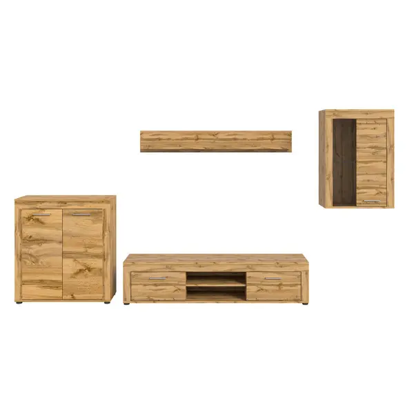 Ansamblu Mobilier Camera De Z, 4 piese, stejar Wotan, 330/169/35 cm