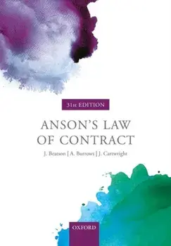 Anson's Law of Contract, Paperback/John Cartwright