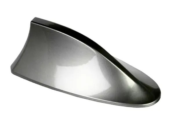 Antena auto activa AM - FM tip "SHARK TAIL" culoare ARGINTIU