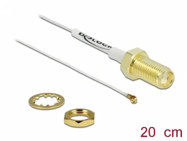 Antena SMA jack bulkhead la MHF® 4 plug 0.81 20cm, Delock 89052