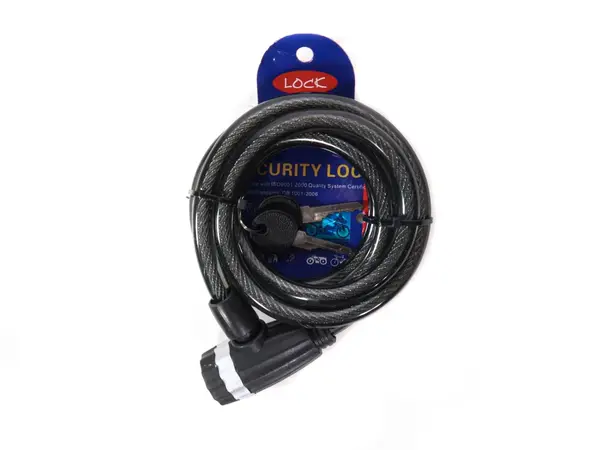 Antifurt Bicicleta cu Cheie 12mm/1.5m Negru
