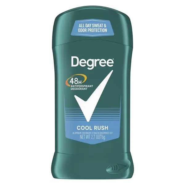 Antiperspirant, Degree, Cool Rush, Protectie Impotriva Mirosurilor Neplacute 48h, pentru Barbati, 76gr