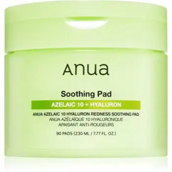 Anua Azelaic Acid 10 Hyaluron Redness Soothing Pad dischete calmante împotriva roșeții tenului