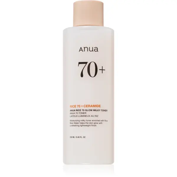 Anua Rice 70+ Glow Milky Toner tonic hidratant pentru o piele mai luminoasa 250 ml