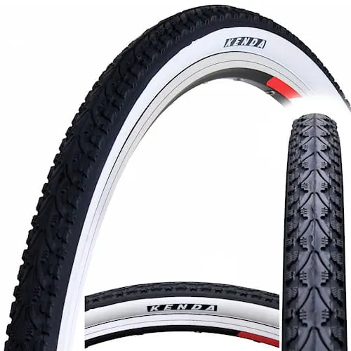 Anvelopa Kenda Khan K935 28x1.75, 28x1-5 8 x 1-3 4, 700x45C, culoare negru cu banda alba