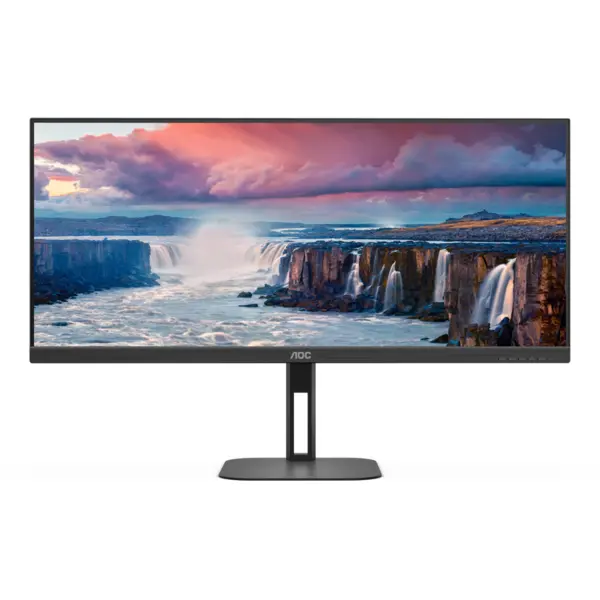 AOC Monitor AOC VA 34 W, QHD, 100Hz, DisplayPort, USC-C, U34V5C/BK, Negru
