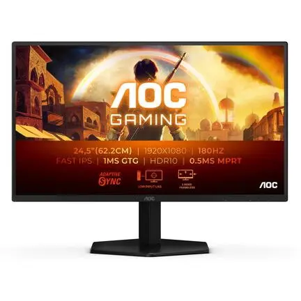 AOC Monitor LED AOC G4 25G42E, 62.2 cm, 24.5, 1920 x 1080, Full HD, 180 Hz, 1 ms, Negru-Rosu