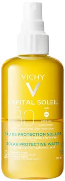 Apă cu efect hidratant Vichy Capital Soleil, SPF30, 200 ml