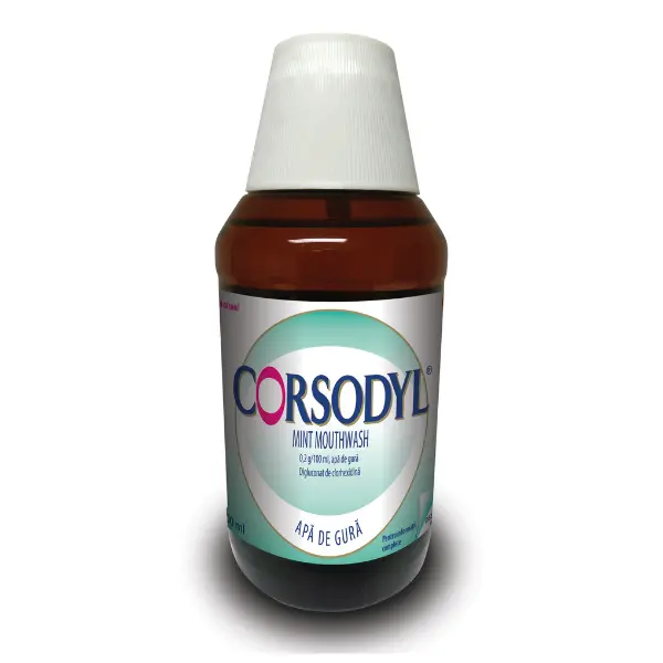 Apa de gura 2 mg/ml Corsodyl Mint, Haleon | 300 ml