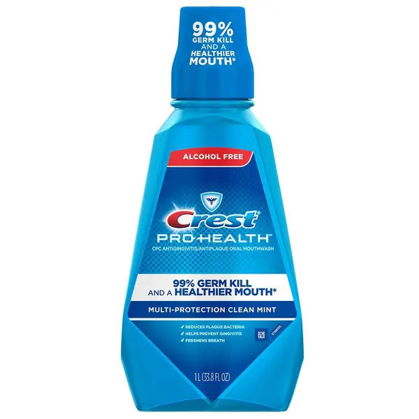 Apa de Gura, Crest 3D White, Pro-Health Multi-Protectie, fara Alcool, Efect Protectie Intensiva, 1000ml