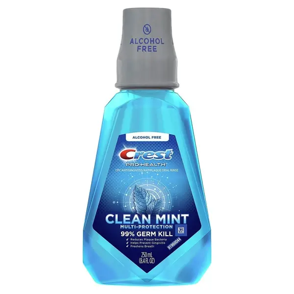 Apa de Gura, Crest, Pro-Health, Clean Mint, fara Alcool, Multi-Protectie, cu Clorura de Cetilpiridin, 250ml