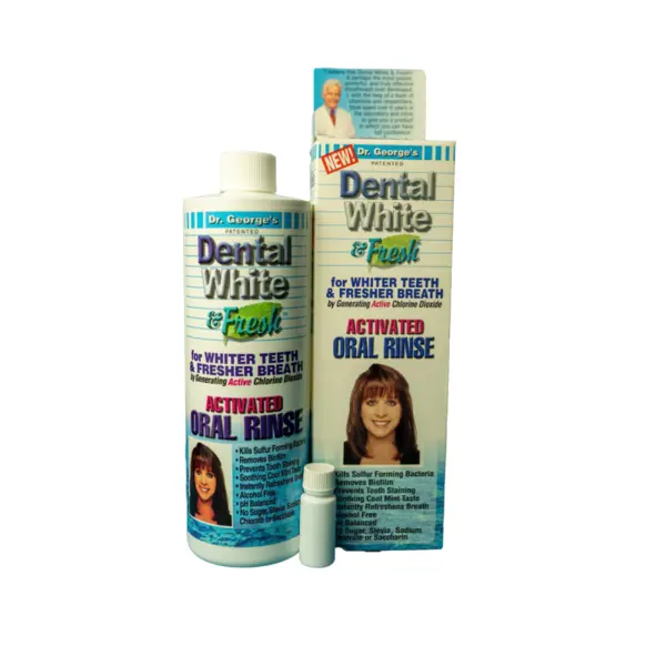 Apa de Gura, Dr George's Dental White & Fresh, pentru Albire si Respiratie Proaspata, 473ml