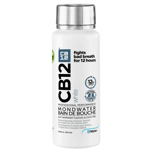 Apa de Gura, Omega Pharma, CB12, Whitening, Ajuta la Albirea Dintilor si Ofera o Respiratie Proaspata, fara Alcool, 250ml