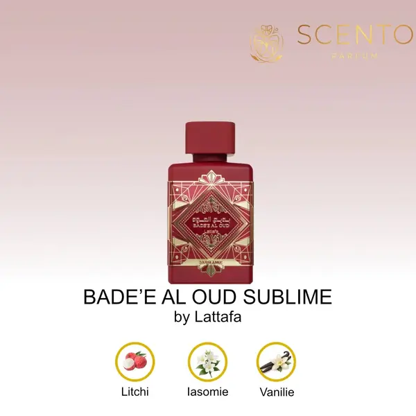 Apa de Parfum Lattafa Bade’e Al Oud Sublime, Unisex, 100 ml - Original Dubai