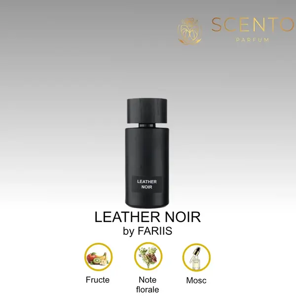 Apa de Parfum Leather Noir, Fariis, barbati - 100ml