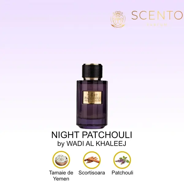 Apa de Parfum Night Patchouli, Wadi Al Khaleej, Unisex - 100ml