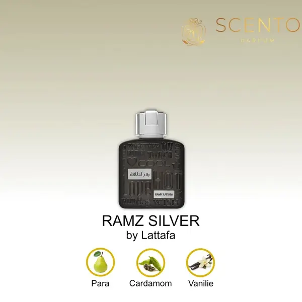 Apa de parfum, Ramz Silver, Lattafa, 100 ml, unisex - Original Dubai
