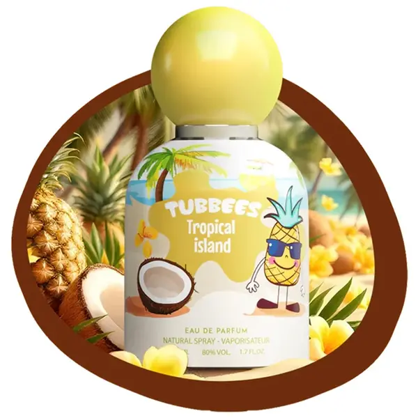 Apa de Parfum Tubbees Tropical Island, Unisex, 50 ml