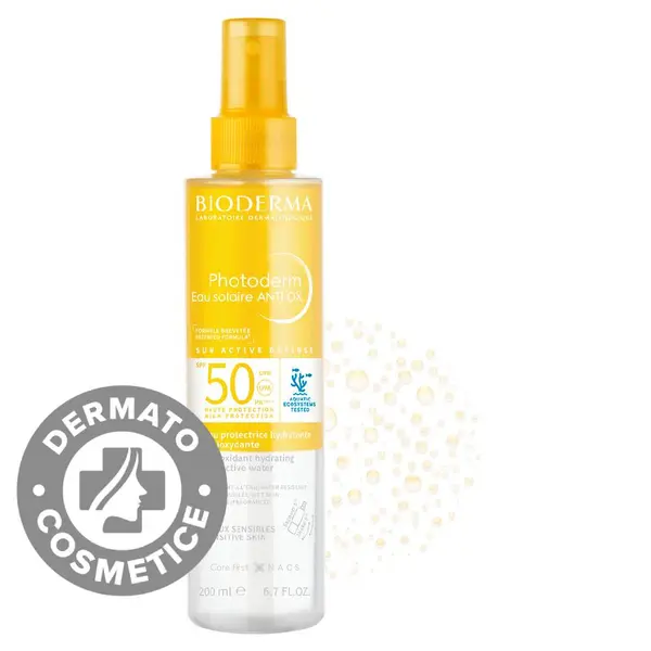 Apa de protectie solara antioxidanta SPF50 Photoderm Anti-OX, 200ml, Bioderma