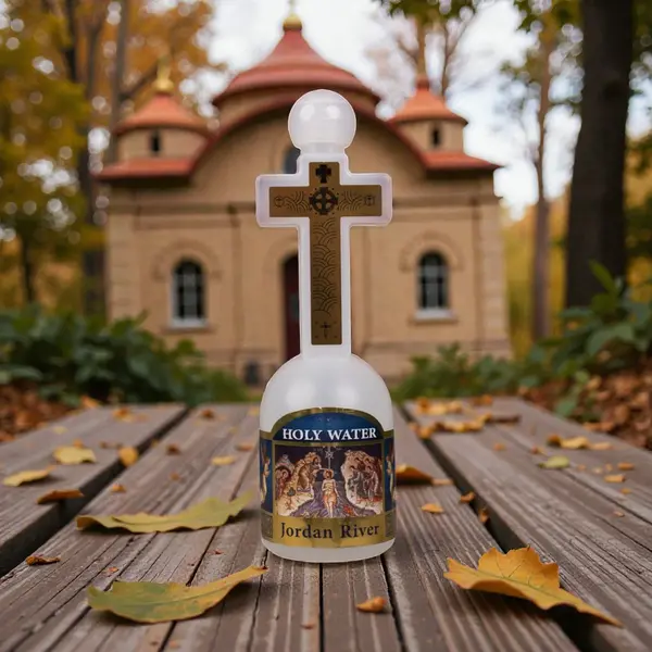 Apă din Râul Iordan – 125 ml, în sticluță în formă de cruce - Default Title