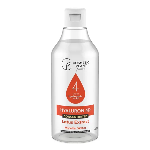 Apa micelara cu acid hialuronic 4D si extract de lotus, 400ml, Cosmetic Plant