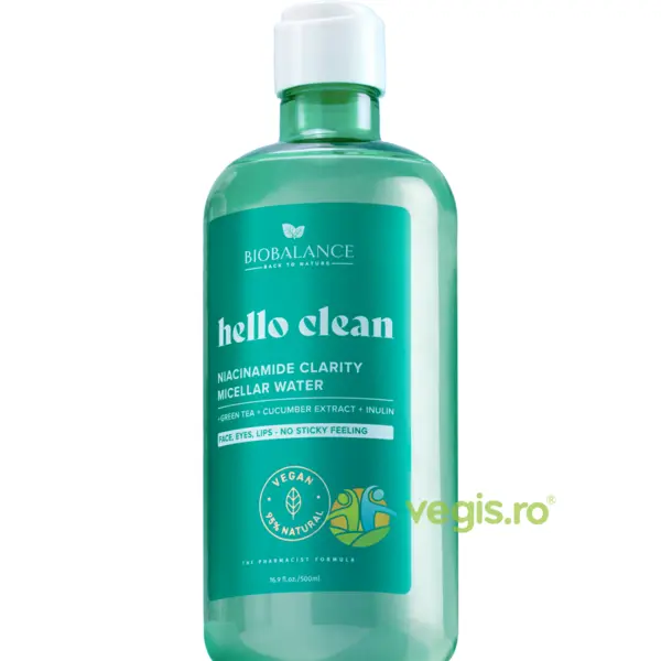 Apa Micelara cu Ceai Verde + Extract de Castravete + Inulina Niacinamide Clarity 500ml