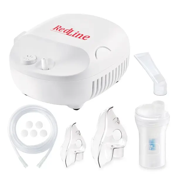 Aparat aerosoli RedLine NB-230C, nebulizator cu compresor, masca pediatrica si masca adulti