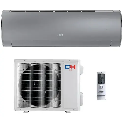 Aparat de aer conditionat Cooper&Hunter Daytona CH-S24FTXD-SC, 24000 BTU, Clasa A++/A+++, Inverter, Wi-Fi, I FEEL, Auto-restart, BLUE-FIN (Argintiu)