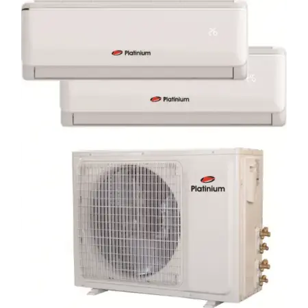 Aparat de aer conditionat dublu split Platinium 2PE-18HR32-N/ In-09WiFi+In-09WiFi, 9000+9000 BTU, Clasa A++, I feel, Eco, Autorestart, Wi-Fi (Alb)