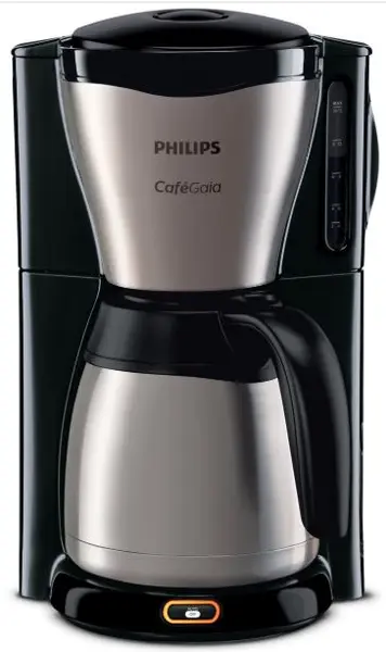 Aparat de cafea Philips - Café Gaia, HD7548/20, 1.2 l, negru/argintiu