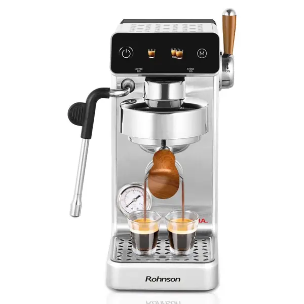 Aparat de cafea Rohnson - R-98300, 20 bar, 1.2 l, argintiu/negru