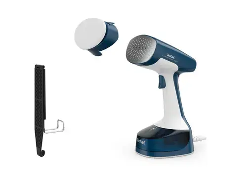 Aparat de calcat vertical cu abur Tefal Access Steam Easy DT7130E1, 1400 W, abur variabil pana la 25 g/min, recipient apa 150ml, incalzire rapida 15secunde (Alb/Albastru)