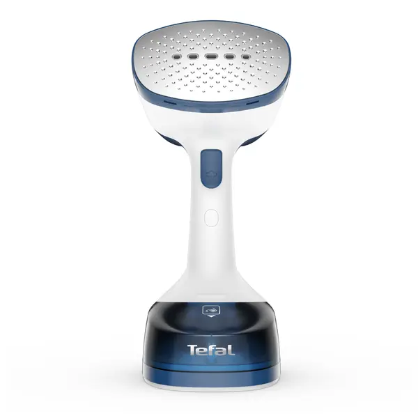 Aparat de calcat vertical cu abur Tefal Access Steam Easy DT7130E1, 1400 W, recipient apa 150 ml, abur variabil 0 - 25 g/min, incalzire rapida in 15 secunde, alb & albastru
