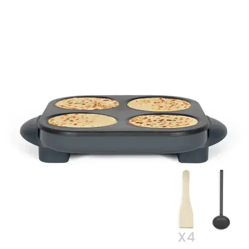 Aparat de clatite Livoo DOC266G, 1500W, strat antiaderent, 4 clatite, 12 cm (Negru)