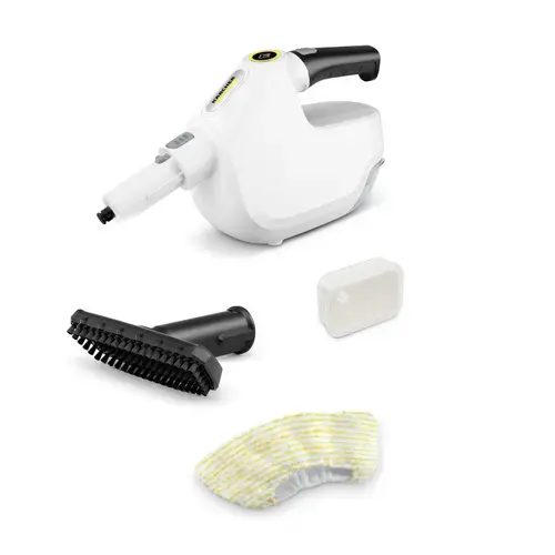 Aparat de curatat cu abur Karcher 1.516-404.0, 1300 W, 30 mp, Cablu 5m, Rezervor 0.2 l (Alb)