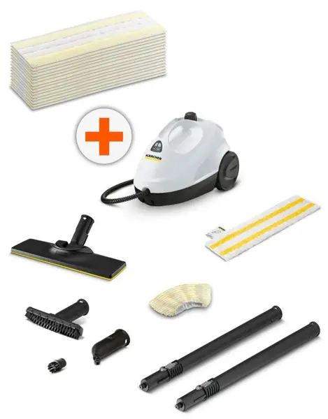 Aparat de curățat cu abur Karcher - SC 2 EasyFix + 15 buc de prosoape Karcher - EasyFix