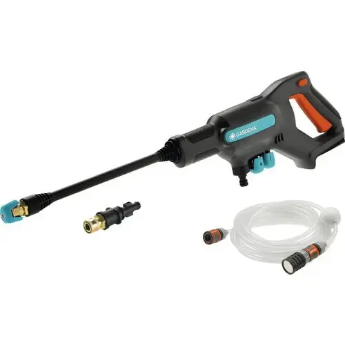 Aparat de Curatat cu Presiune Gardena AquaClean 14800-55, 24 Bar, 18V, fara baterie si incarcator, Negru/Albastru