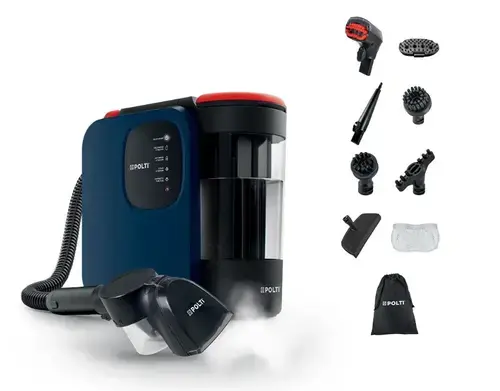 Aparat de curatat tapiterie cu abur si aspirare 4 in 1 Polti StainOver PET SC40, cu perie pentru par de animale si SteamActive, Display LED, Functie Vaporetto pentru igienizare, 2000W, Putere aspiraret14.9 kPa