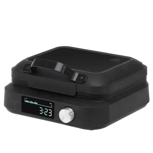 Aparat de facut vafe Adler AD 3087, Display LED , 2200 W, 6 trepte rumenire, Depozitare cablu (Negru)