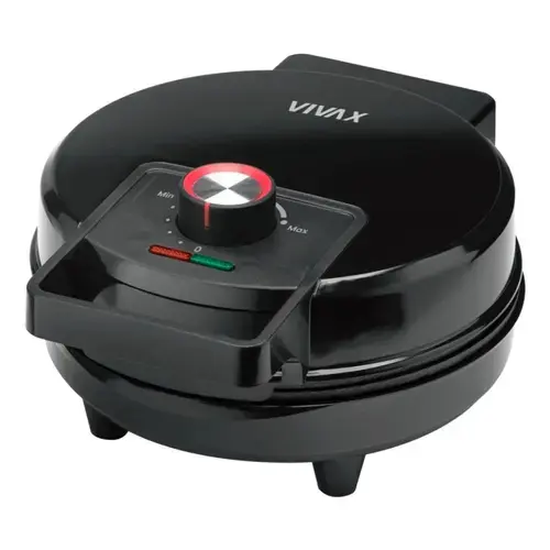 Aparat de facut vaffle / gofre Vivax WM-1200TB, 900W, 5 forme, Termostat, Indicator luminos, Invelis antiaderent, Protectie supraincalzire (Negru)