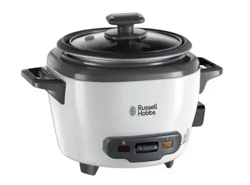 Aparat de gatit orez Russell Hobbs Small 27020-56, 200 W, 0.4 L, Mentinere automata la cald (Alb/Negru)