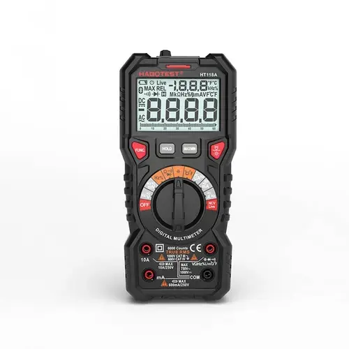 Aparat de masura digital Habotest HT118A, Multimetru, True RMS, NCV, Afisaj LCD, Negru